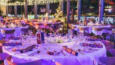 Christmas party tables